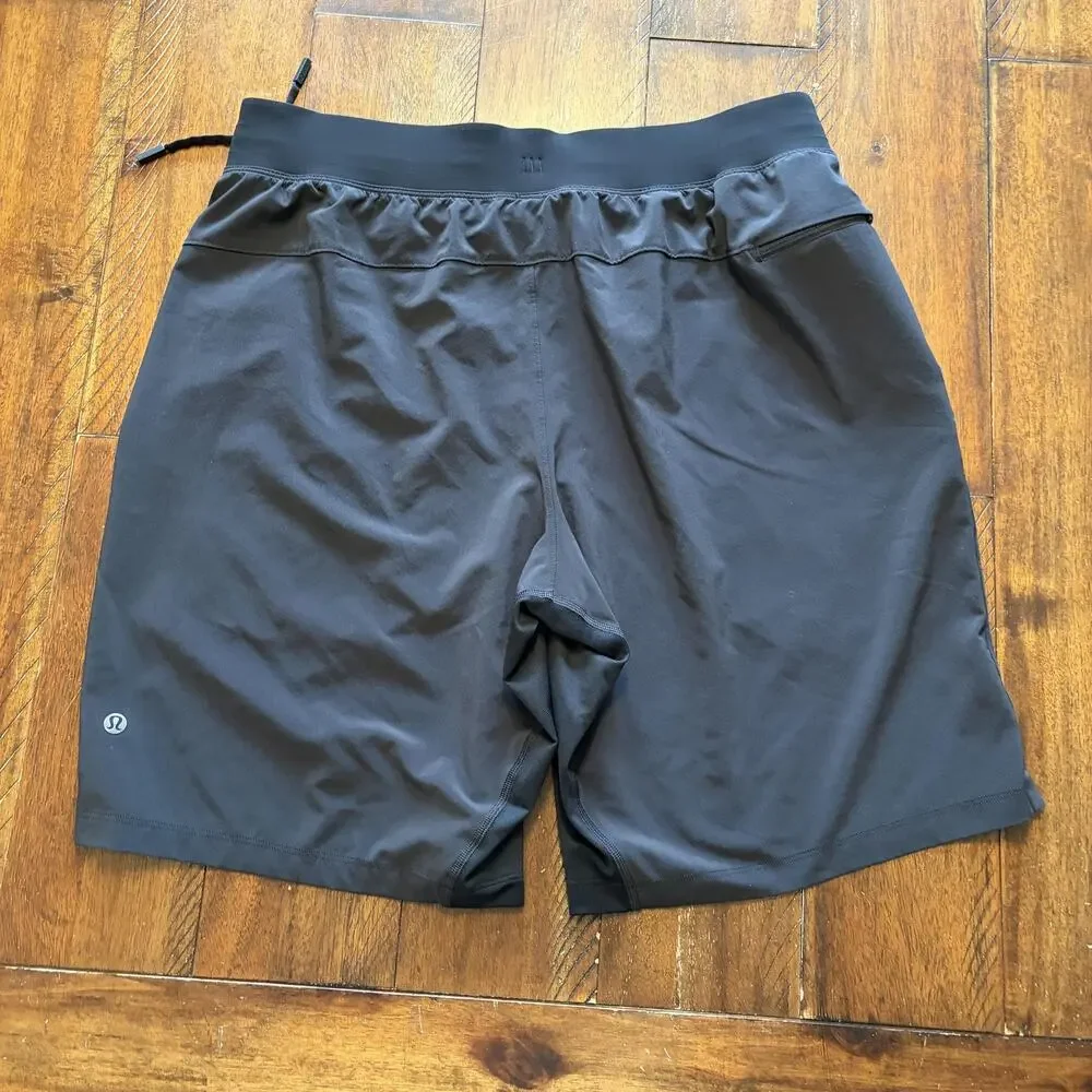 Lululemon Shorts Mens Large Black 10 Inseam Athletic Running Gym Training - Picture 8 of 11
